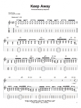page one of Keep Away (Guitar Tab (Single Guitar))