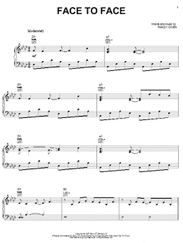 page one of Face To Face (Piano, Vocal & Guitar Chords (Right-Hand Melody))