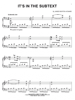 page one of It's In The Subtext (Piano Solo)