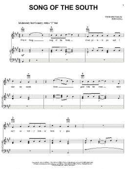 page one of Song Of The South (Piano, Vocal & Guitar Chords (Right-Hand Melody))