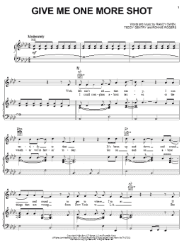 page one of Give Me One More Shot (Piano, Vocal & Guitar Chords (Right-Hand Melody))