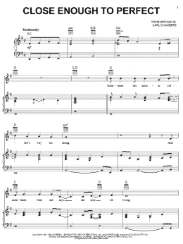 page one of Close Enough To Perfect (Piano, Vocal & Guitar Chords (Right-Hand Melody))