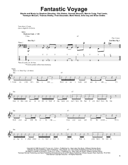 page one of Fantastic Voyage (Bass Guitar Tab)