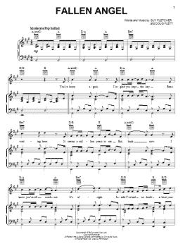 page one of Fallen Angel (Piano, Vocal & Guitar Chords (Right-Hand Melody))