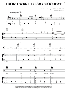 page one of I Don't Want To Say Goodbye (Piano, Vocal & Guitar Chords (Right-Hand Melody))