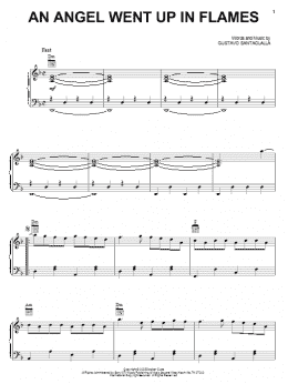 page one of An Angel Went Up In Flames (Piano Solo)