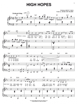 page one of High Hopes (Piano & Vocal)