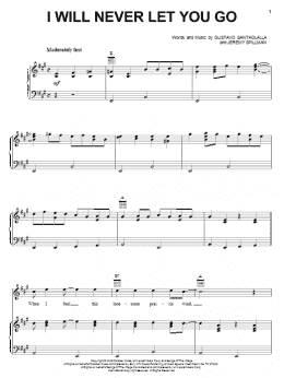 page one of I Will Never Let You Go (Piano, Vocal & Guitar Chords (Right-Hand Melody))