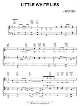 page one of Little White Lies (Piano, Vocal & Guitar Chords (Right-Hand Melody))