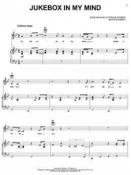 page one of Jukebox In My Mind (Piano, Vocal & Guitar Chords (Right-Hand Melody))
