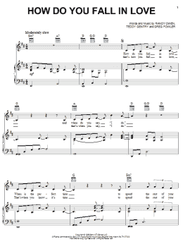 page one of How Do You Fall In Love (Piano, Vocal & Guitar Chords (Right-Hand Melody))