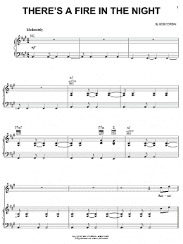 page one of There's A Fire In The Night (Piano, Vocal & Guitar Chords (Right-Hand Melody))