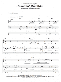 page one of Sumthin', Sumthin' (Bass Guitar Tab)