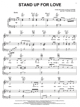 page one of Stand Up For Love (Piano, Vocal & Guitar Chords (Right-Hand Melody))