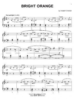 page one of Bright Orange (Piano Solo)
