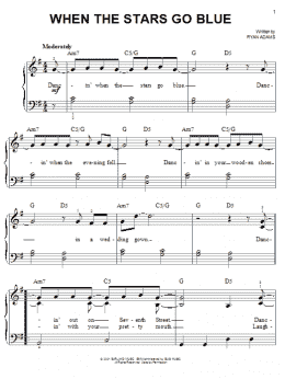 page one of When The Stars Go Blue (Easy Piano)