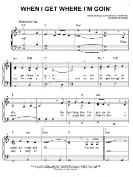page one of When I Get Where I'm Goin' (Easy Piano)