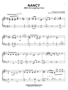 page one of Nancy - With The Laughing Face (Piano Solo)