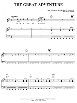 page one of The Great Adventure (Piano, Vocal & Guitar Chords (Right-Hand Melody))