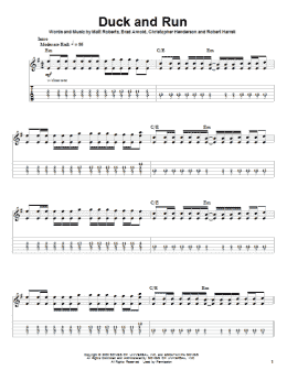 page one of Duck And Run (Guitar Tab (Single Guitar))