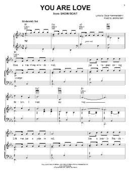 page one of You Are Love (Piano, Vocal & Guitar Chords (Right-Hand Melody))