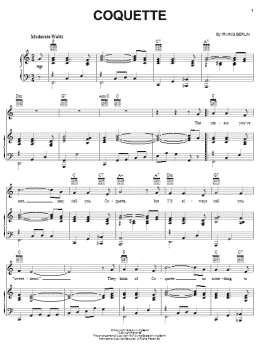 page one of Coquette (Piano, Vocal & Guitar Chords (Right-Hand Melody))