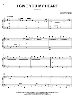 page one of I Give You My Heart (Piano Duet)