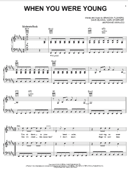 page one of When You Were Young (Piano, Vocal & Guitar Chords (Right-Hand Melody))