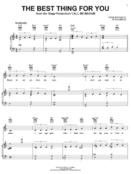 page one of The Best Thing For You (Piano, Vocal & Guitar Chords (Right-Hand Melody))