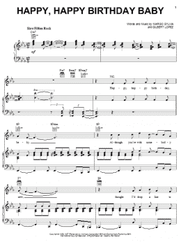 page one of Happy, Happy Birthday Baby (Piano, Vocal & Guitar Chords (Right-Hand Melody))