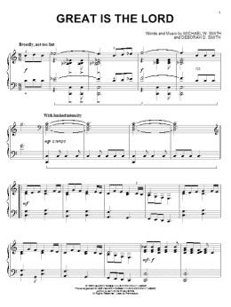 page one of Great Is The Lord (Piano Solo)
