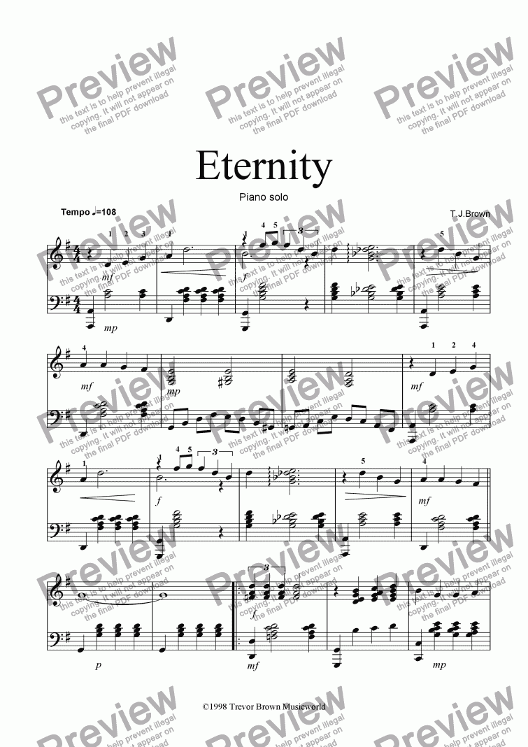 page one of Eternity