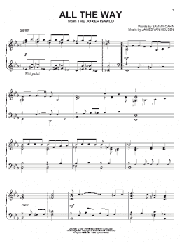 page one of All The Way (Piano Solo)