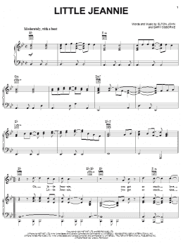 page one of Little Jeannie (Piano, Vocal & Guitar Chords (Right-Hand Melody))