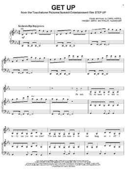 page one of Get Up (Piano, Vocal & Guitar Chords (Right-Hand Melody))