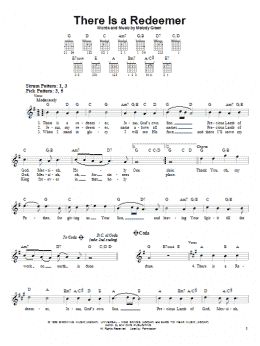 page one of There Is A Redeemer (Easy Guitar)