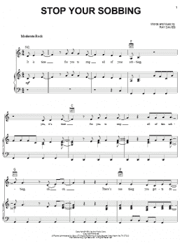 page one of Stop Your Sobbing (Piano, Vocal & Guitar Chords (Right-Hand Melody))