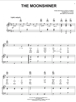 page one of The Moonshiner (Piano, Vocal & Guitar Chords (Right-Hand Melody))