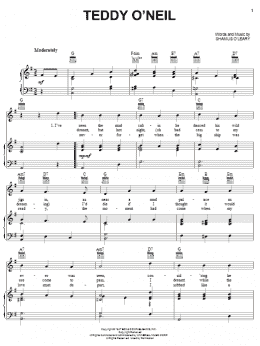 page one of Teddy O'Neil (Piano, Vocal & Guitar Chords (Right-Hand Melody))
