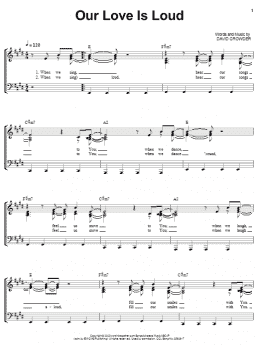 page one of Our Love Is Loud (Piano, Vocal & Guitar Chords (Right-Hand Melody))