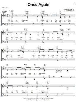page one of Once Again (Piano, Vocal & Guitar Chords (Right-Hand Melody))