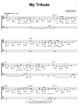 page one of My Tribute (Piano, Vocal & Guitar Chords (Right-Hand Melody))