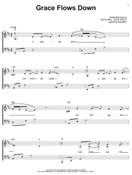 page one of Grace Flows Down (Piano, Vocal & Guitar Chords (Right-Hand Melody))