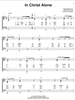 page one of In Christ Alone (Piano, Vocal & Guitar Chords (Right-Hand Melody))