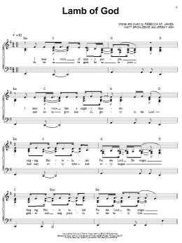 page one of Lamb Of God (Piano, Vocal & Guitar Chords (Right-Hand Melody))