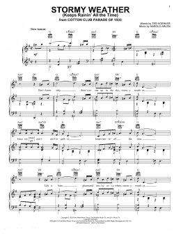 page one of Stormy Weather (Keeps Rainin' All The Time) (Piano, Vocal & Guitar Chords (Right-Hand Melody))