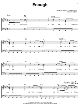 page one of Enough (Piano, Vocal & Guitar Chords (Right-Hand Melody))