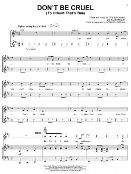 page one of Don't Be Cruel (To A Heart That's True) (Piano, Vocal & Guitar Chords (Right-Hand Melody))