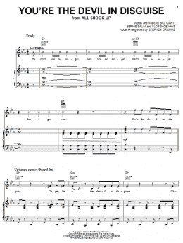 page one of You're The Devil In Disguise (Piano, Vocal & Guitar Chords (Right-Hand Melody))