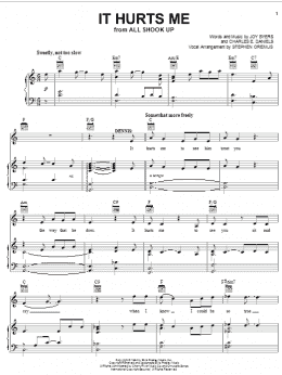 page one of It Hurts Me (Piano, Vocal & Guitar Chords (Right-Hand Melody))